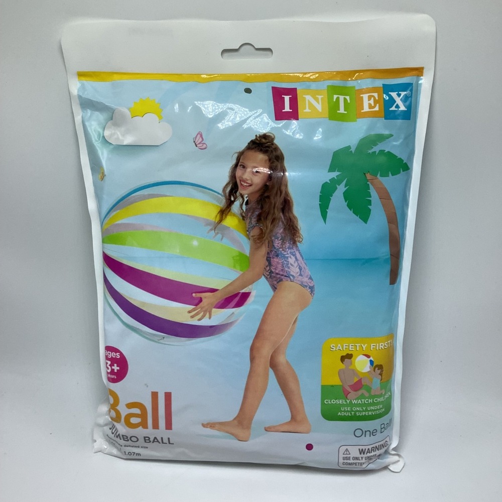 Intex Jumbo Ball‎ 42" for Beach or Pool The Wet Set Colorful Stripes